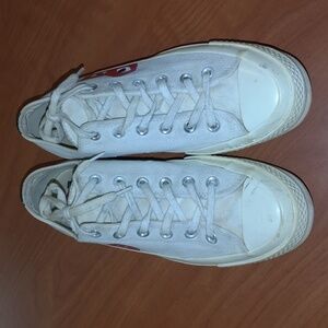 Converse Comme des Garcons Play Heart Low Sneakers Men's 7 W's 9